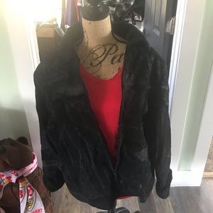 Leather suede jacket new leather works  black